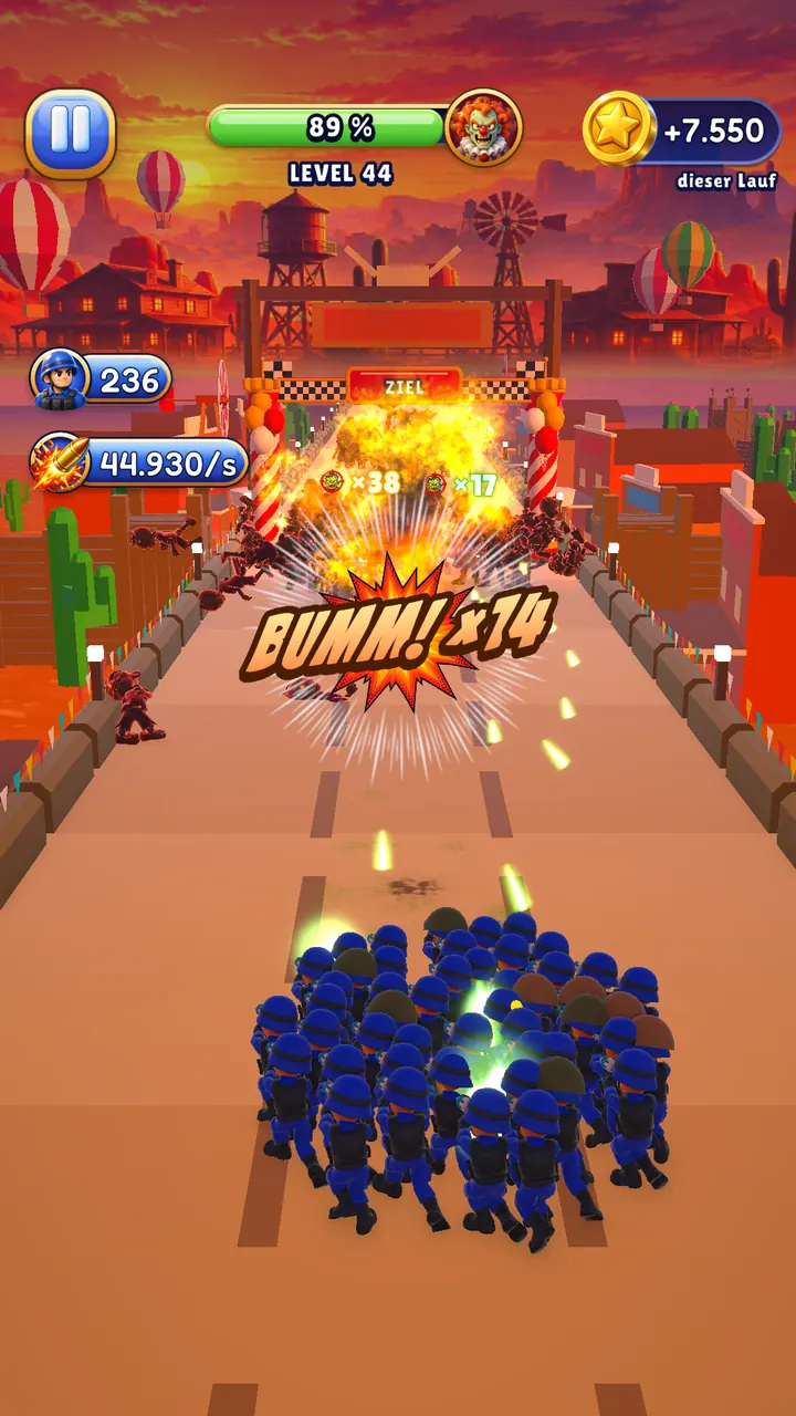Level 44 im Wilden Westen: Ein Sprengfass geht in der Horde hoch – Bumm! ×14